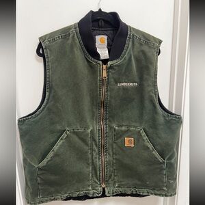 Vintage Y2K Carhartt V02 SPC green work wear vest